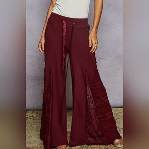 POL Burgundy Wide Leg Pants NWOT